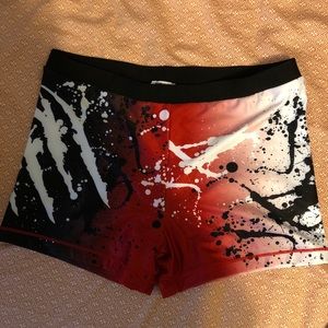 Red white and black spandex